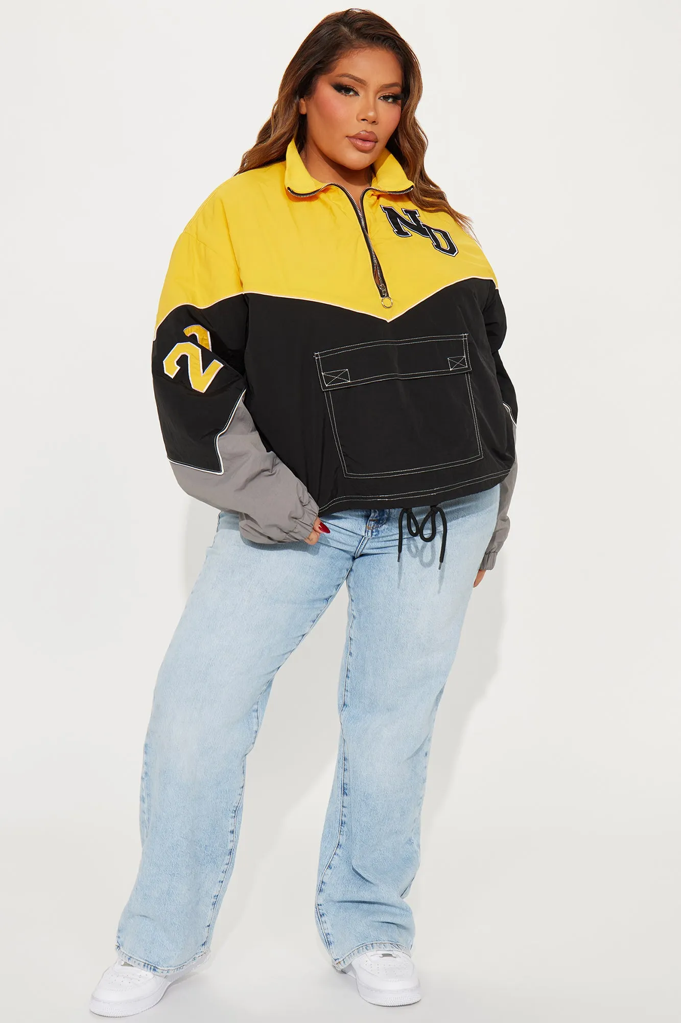 All Bets Off Bomber Jacket - Yellow/combo