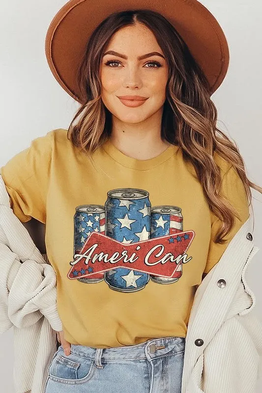 Ameri Can 4th Of July Graphic T Shirts