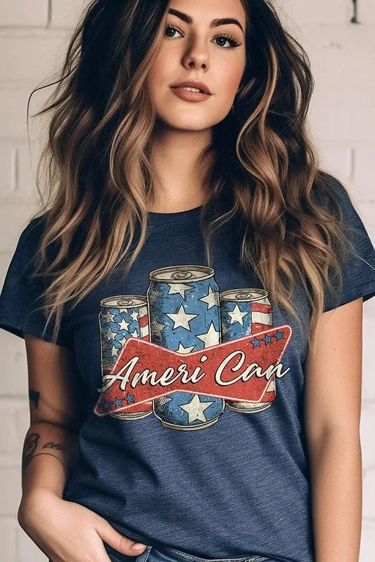 Ameri Can 4th Of July Graphic T Shirts