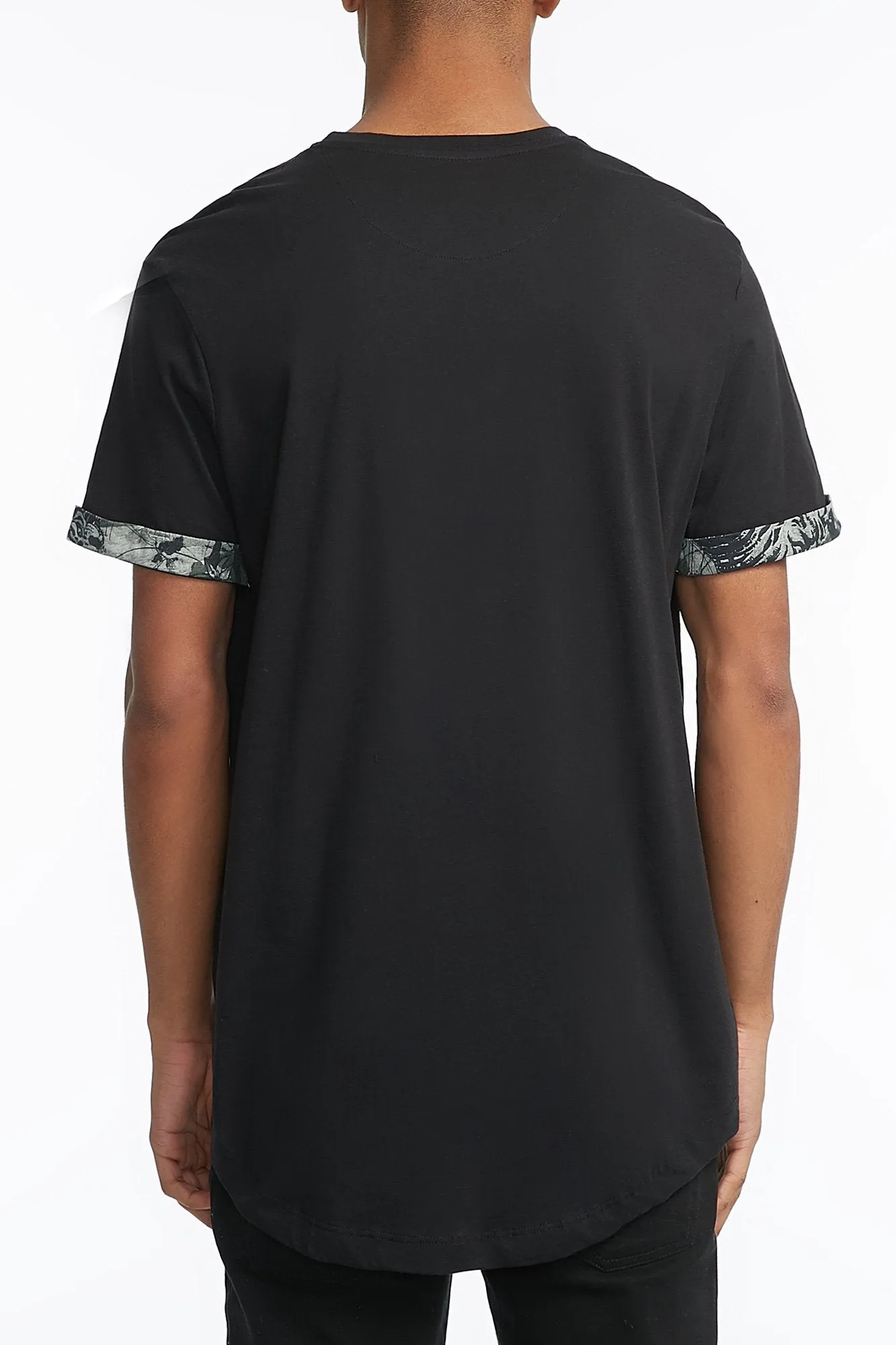 Amnesia Guys Solid Black Tiger Pocket Tee