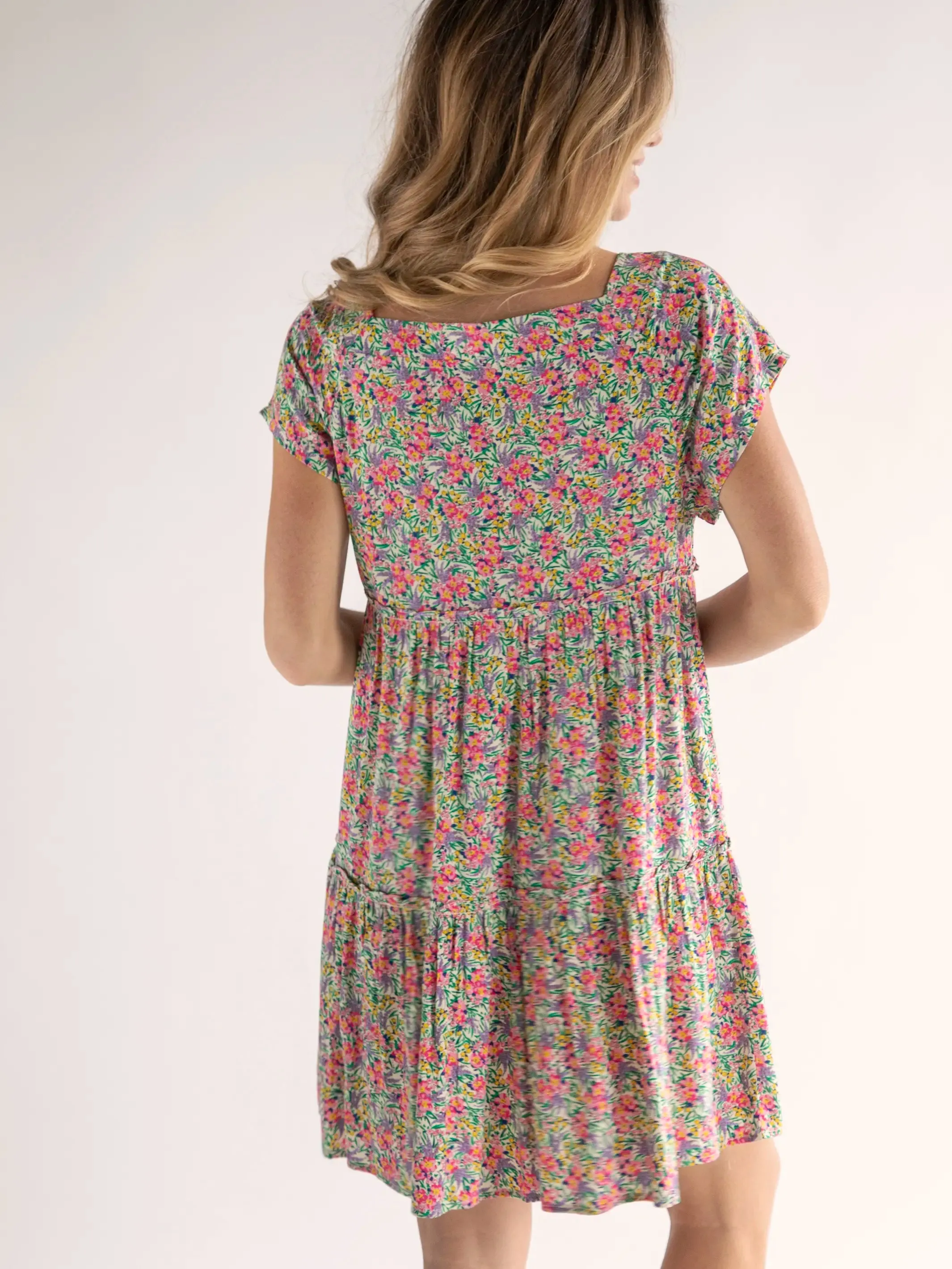 Berkley Mini Dress - Ditsy Neon Floral