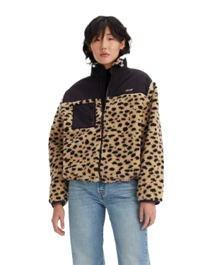 Big Foot Sherpa Fleece Jacket in Leopard