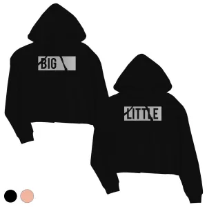 Big Little Boxed-SILVER Womens Crop Hoodie Wholesome Amazing Gift