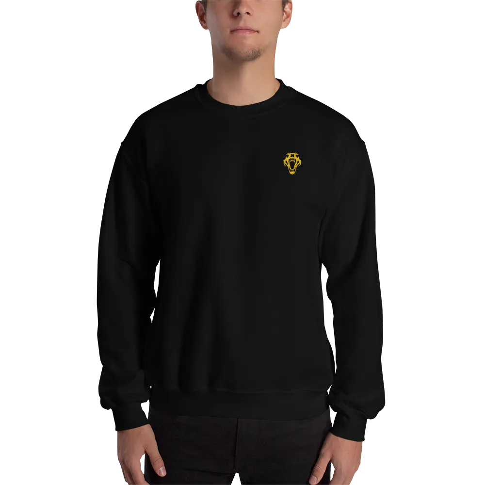 BigE Embroidered Gold Skull Sweatshirt