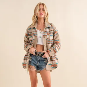 Blue B Women's Aztec Print Jacket