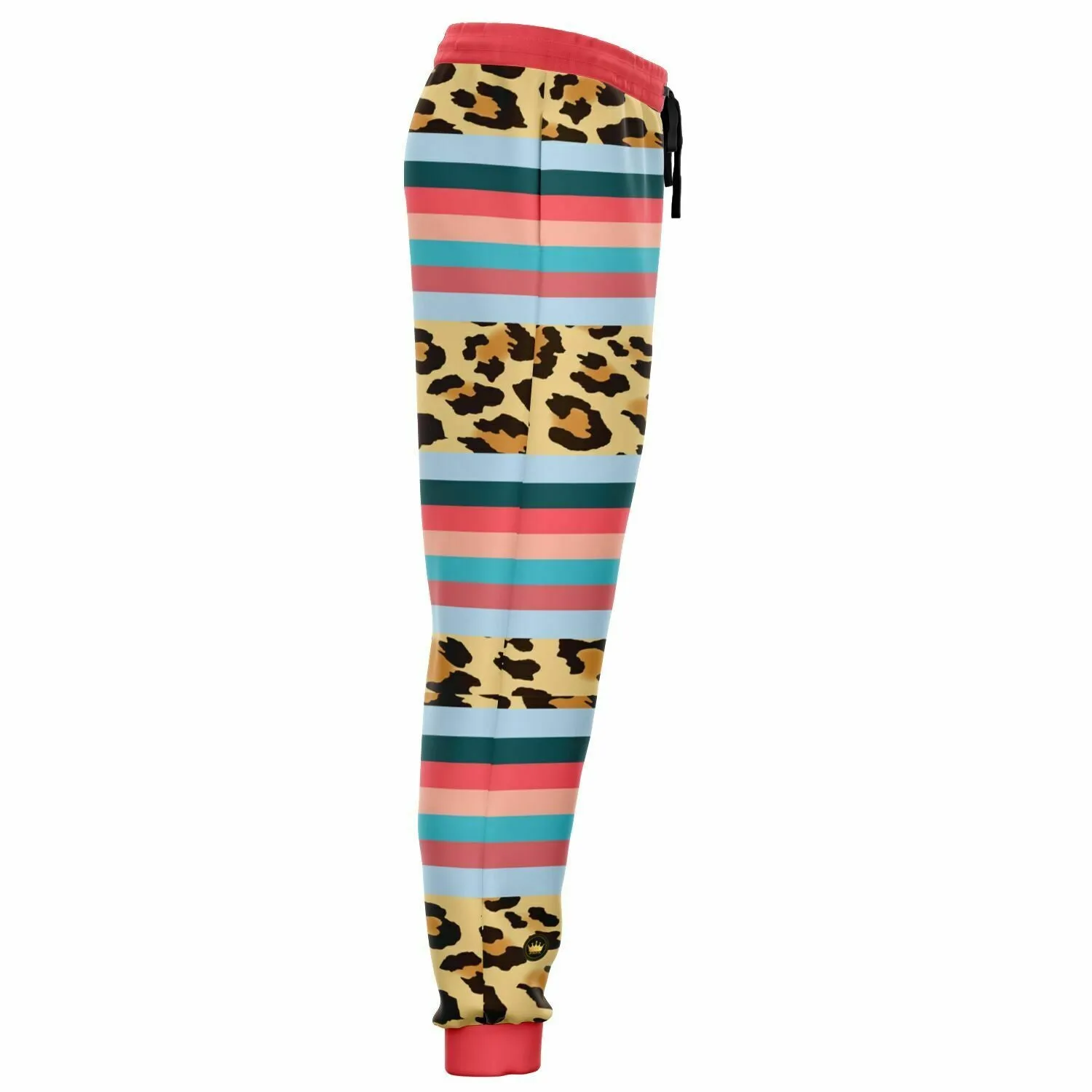 Blue Dragonfly Leopard Stripe Eco-Poly Unisex Joggers