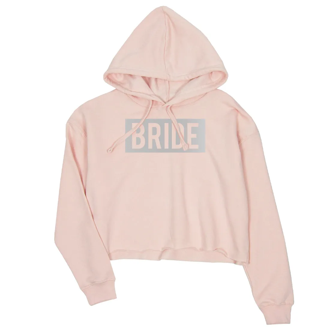 Bride Squad Boxed-SILVER Womens Crop Hoodie Extravagent Cool Gift