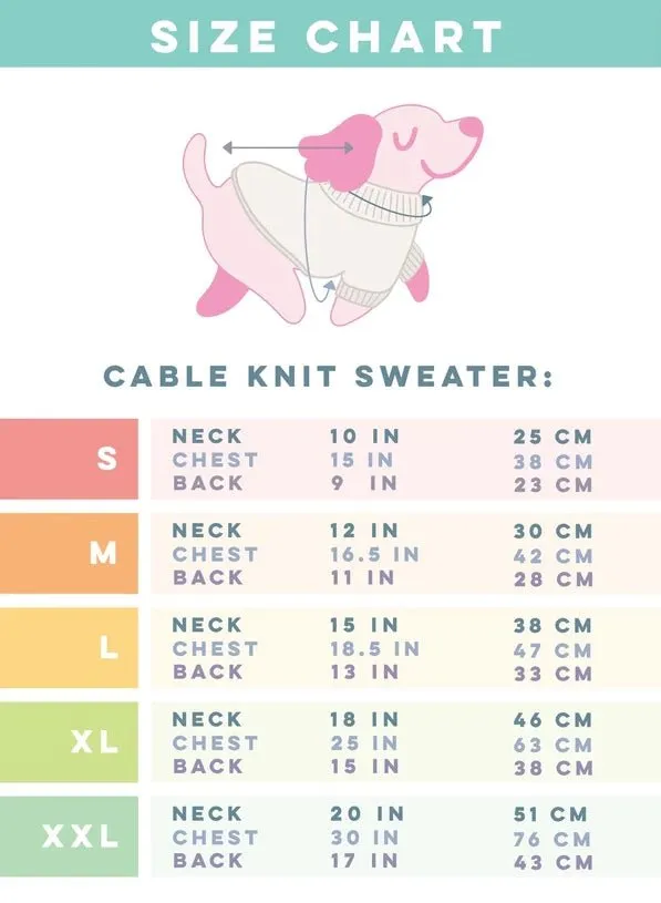 Cable Knit Sweater in Pink