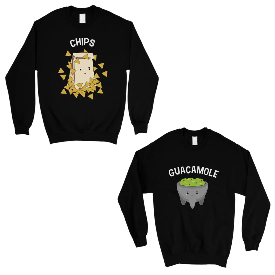 Chips & Guacamole Matching Sweatshirt Pullover Cute Couples Gift