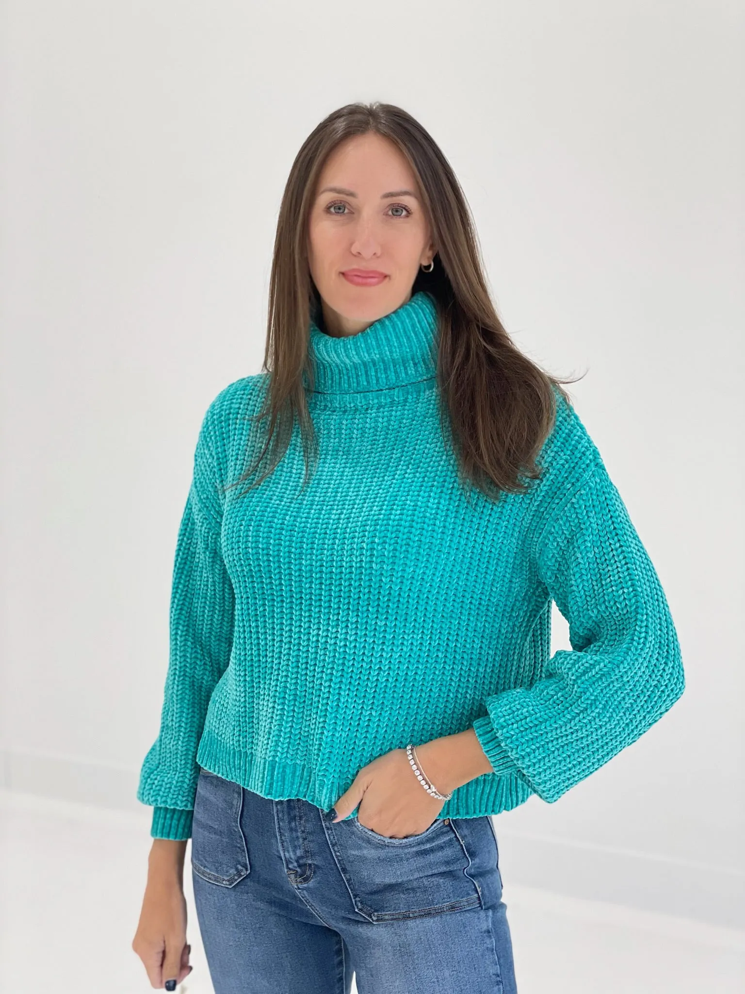 Crystal Clear Sweater - Turquoise