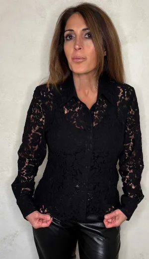 Delania Lace Blouse Black