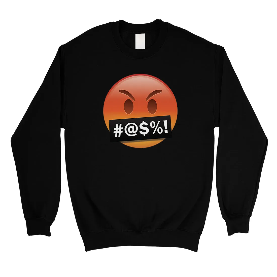 Emoji-Angry Unisex Crewneck Sweatshirt Perfect Funny Halloween Gift