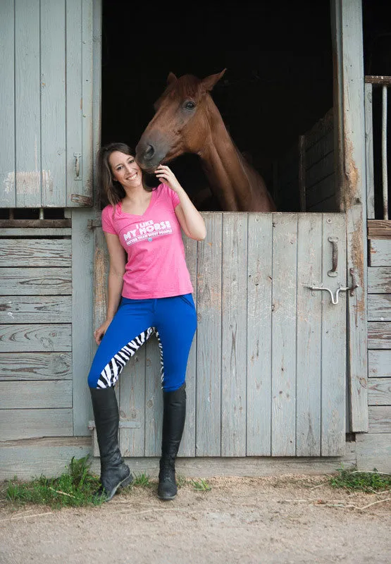 Favorite Tee | V-Neck | I Like My Horse (Vintage Pink)