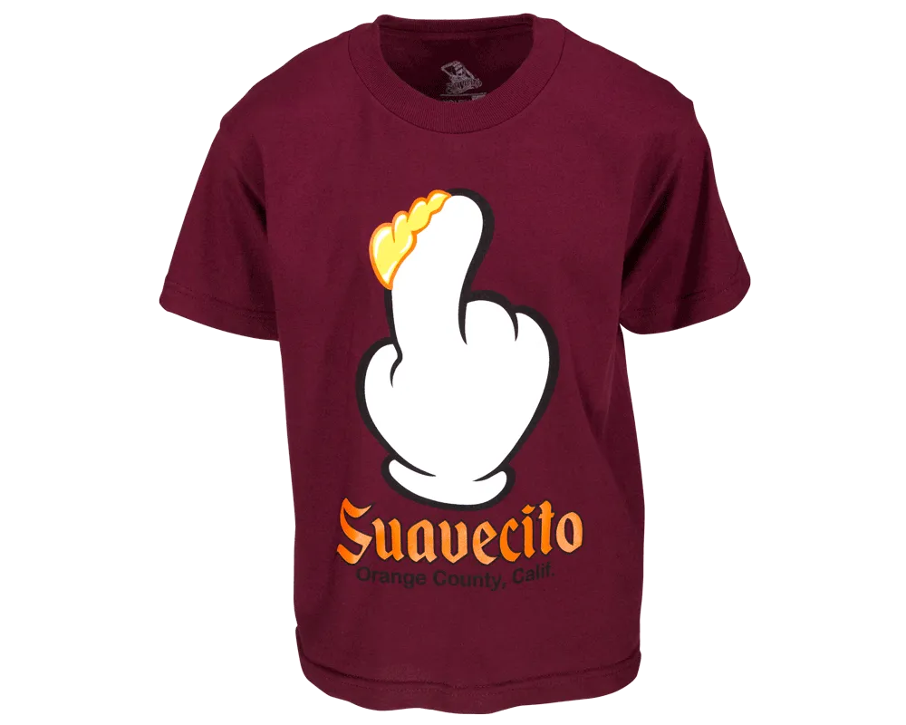 Finger Scoop Burgundy Tee