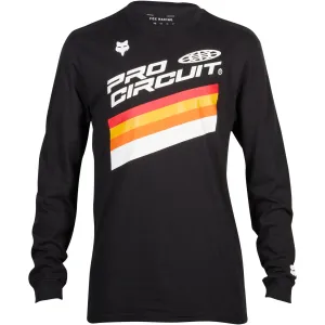 Fox Racing  Mens Pro Circuit Long Sleeve Premium Tee T-Shirt Cotton Casual Black