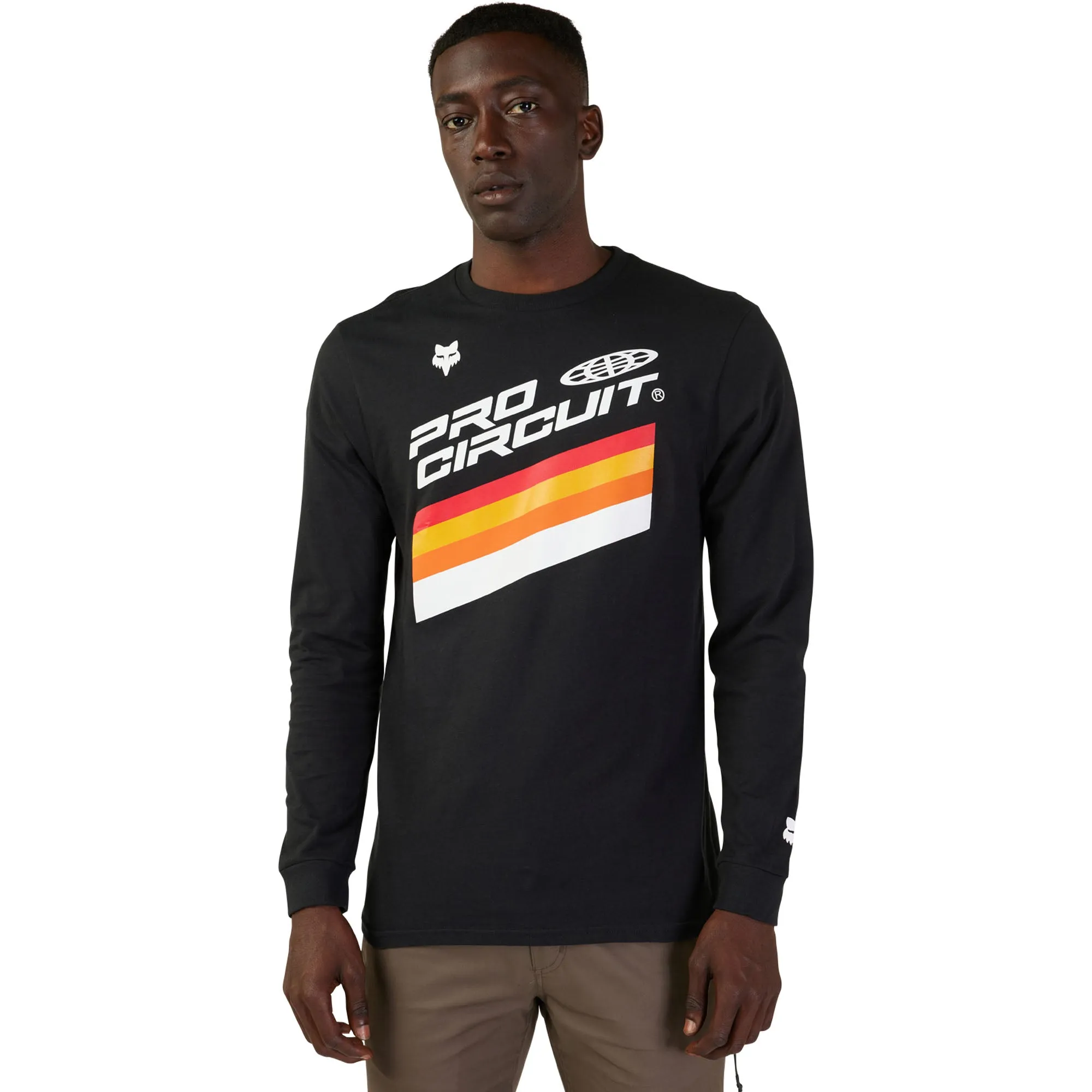 Fox Racing  Mens Pro Circuit Long Sleeve Premium Tee T-Shirt Cotton Casual Black