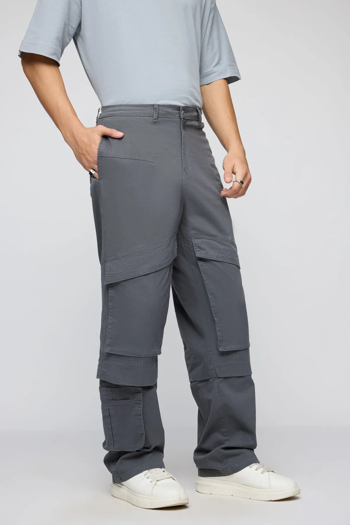 Gargoyle Grey Men's Relaxed Fit Cargo Pants