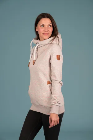 Gemma Heather Grey Pink Hoodie