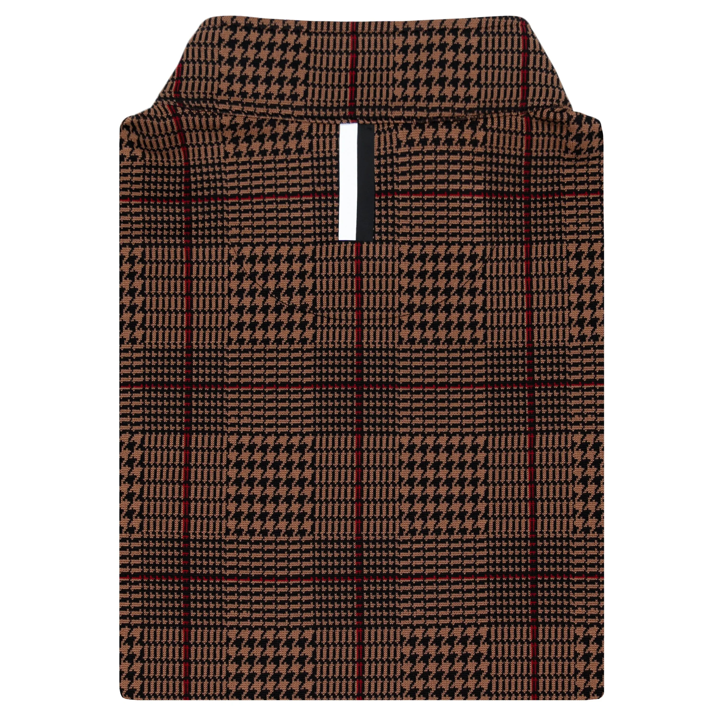 Glen Plaid Jacquard Performance Q-Zip | The Glen Plaid - Bunker Brown/Black