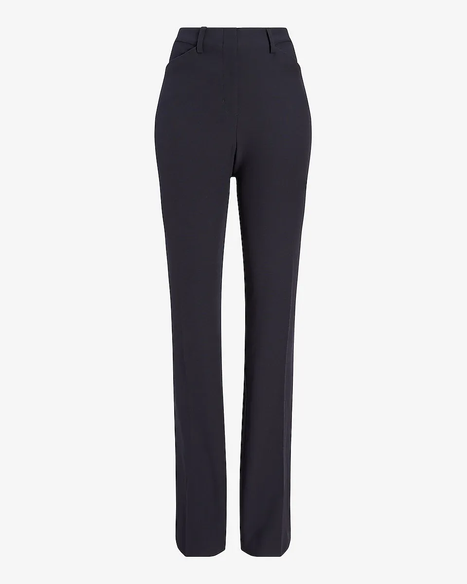 High Waisted Supersoft Twill Curvy Bootcut Pant in Navy Blue