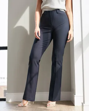 High Waisted Supersoft Twill Curvy Bootcut Pant in Navy Blue