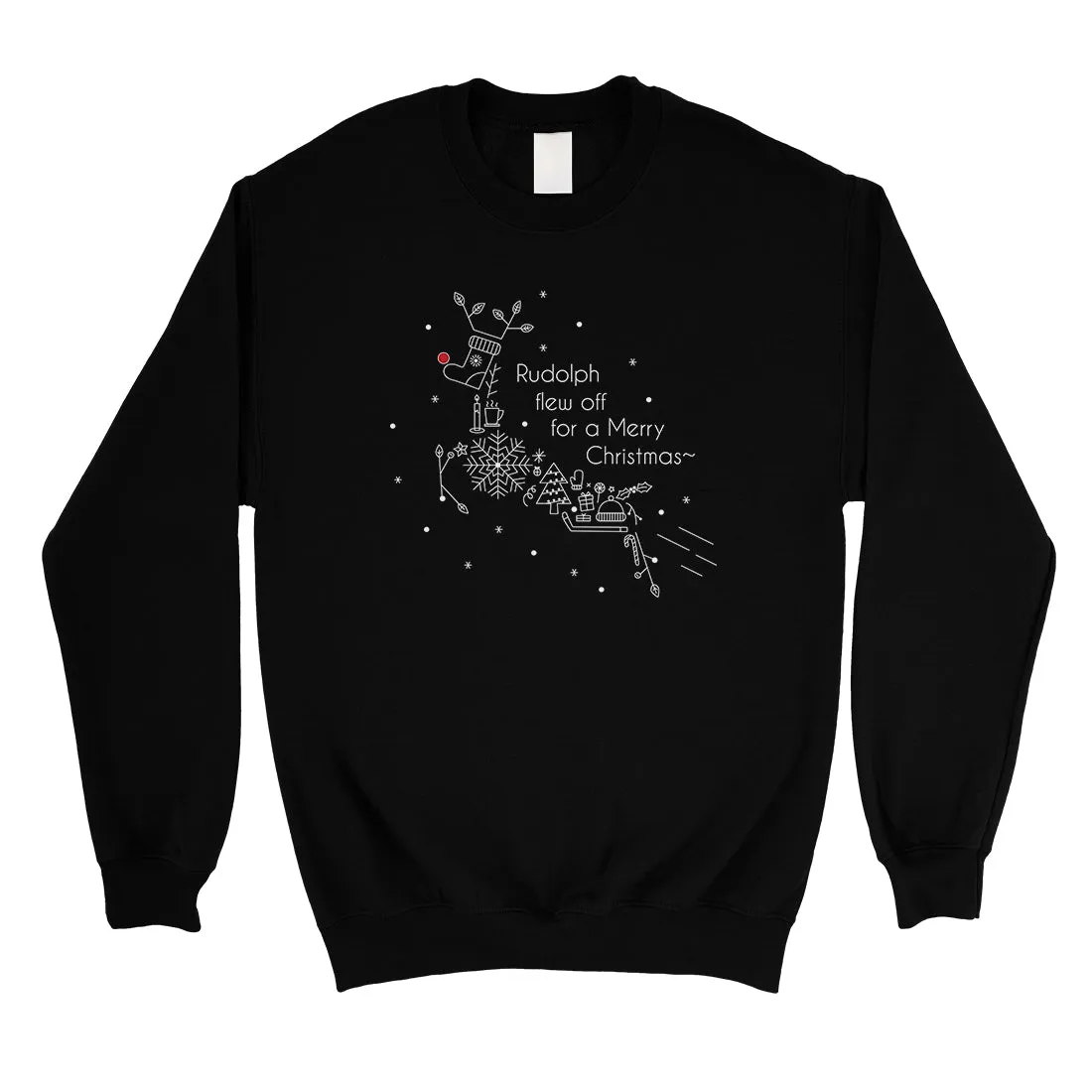 Line Art Rudolph Unisex Crewneck Sweatshirt