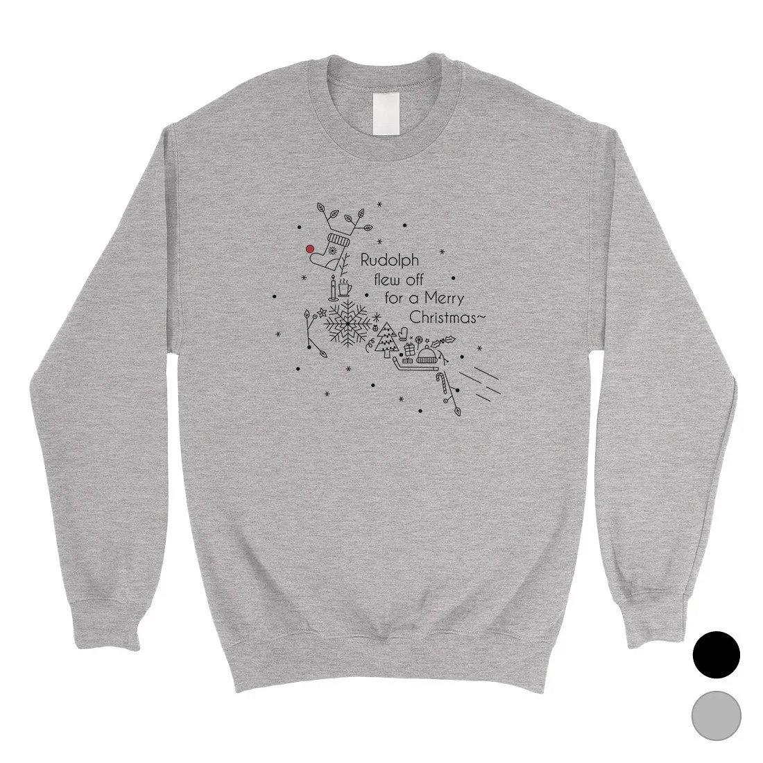 Line Art Rudolph Unisex Crewneck Sweatshirt