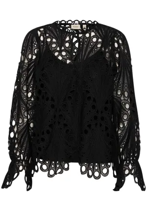 Long Sleeve Blouse - Black