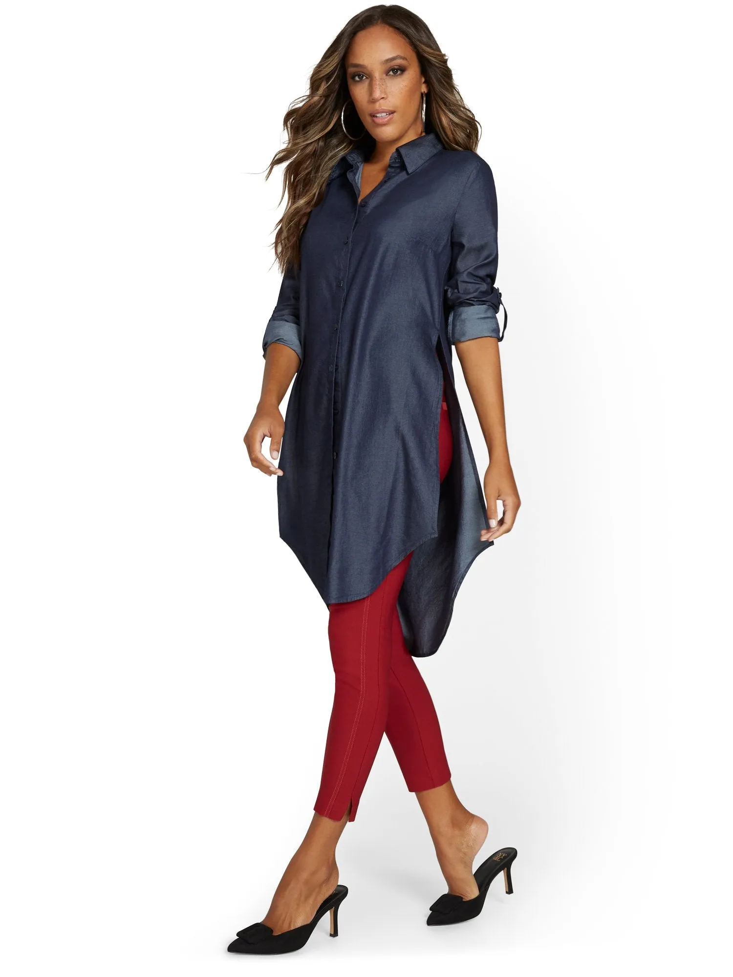 Madison Chambray Tunic Shirt