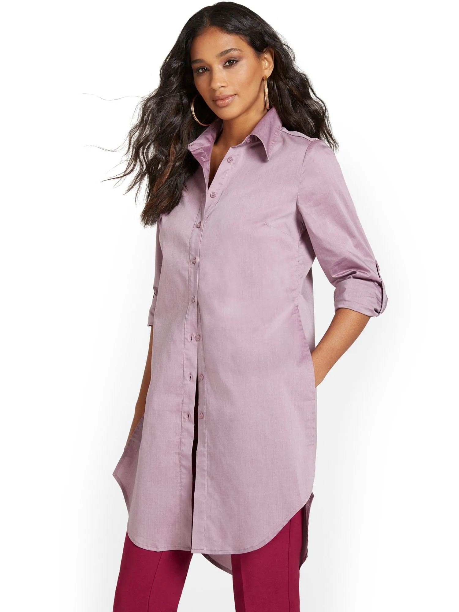 Madison Poplin Tunic Shirt