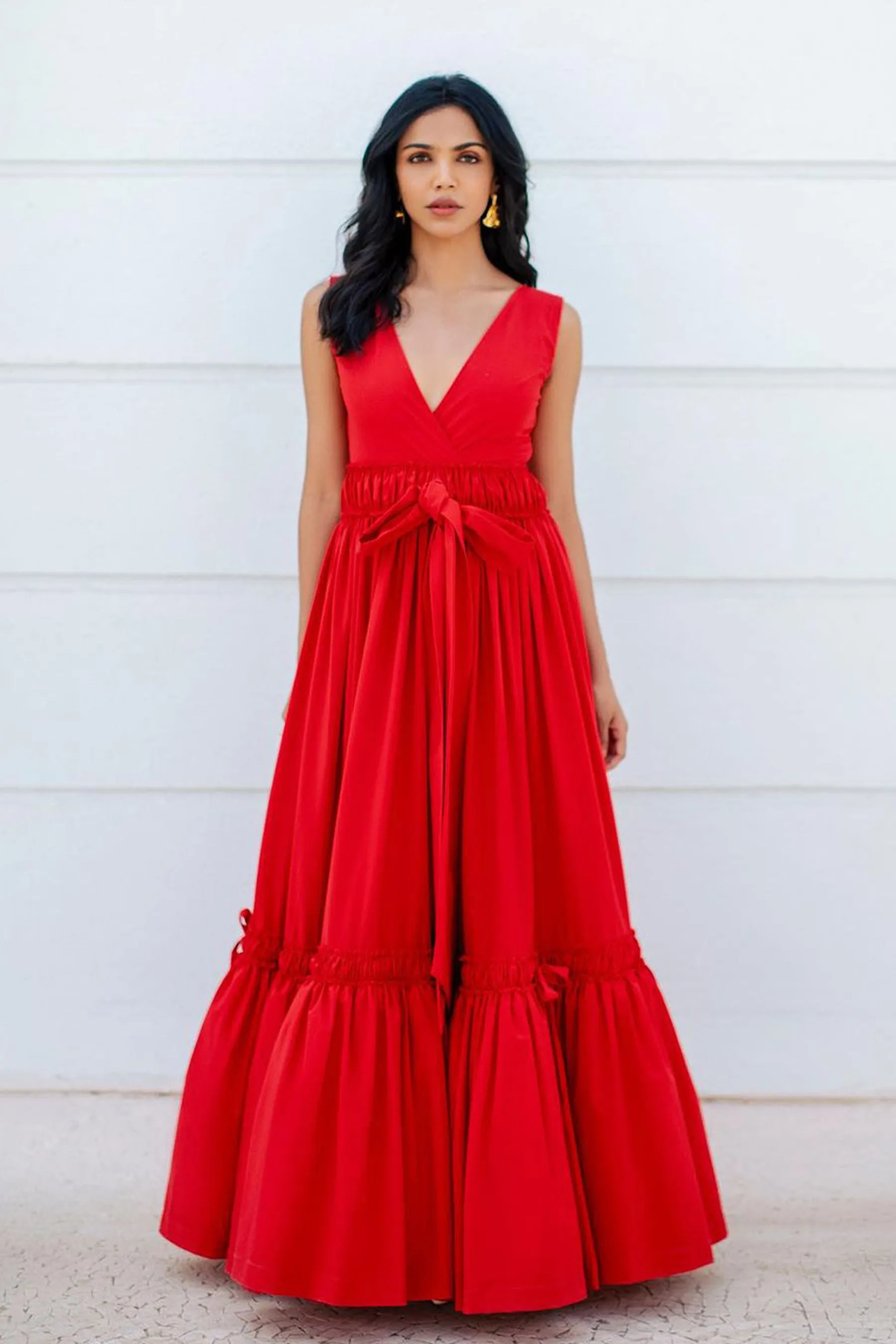 Magic Of Manhattan V-neck Maxi Dress