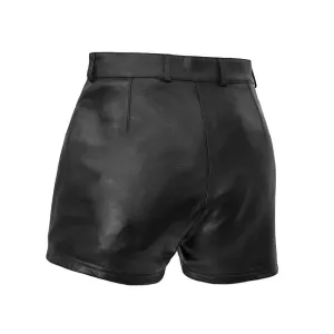 Maleni - Premium Sheepskin Leather Women's Tailored Shorts