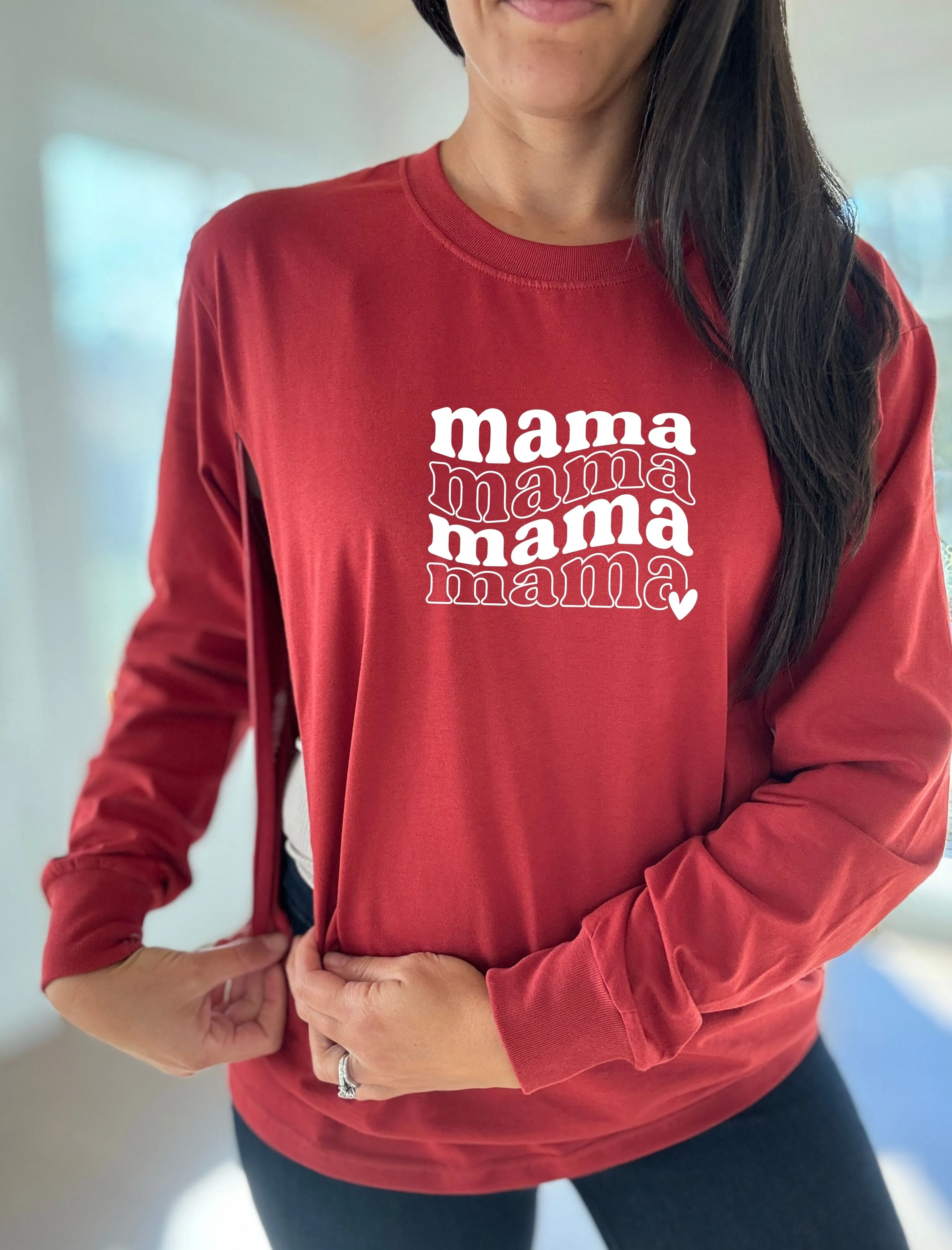 Mama Stacked Long Sleeve Comfort Tee