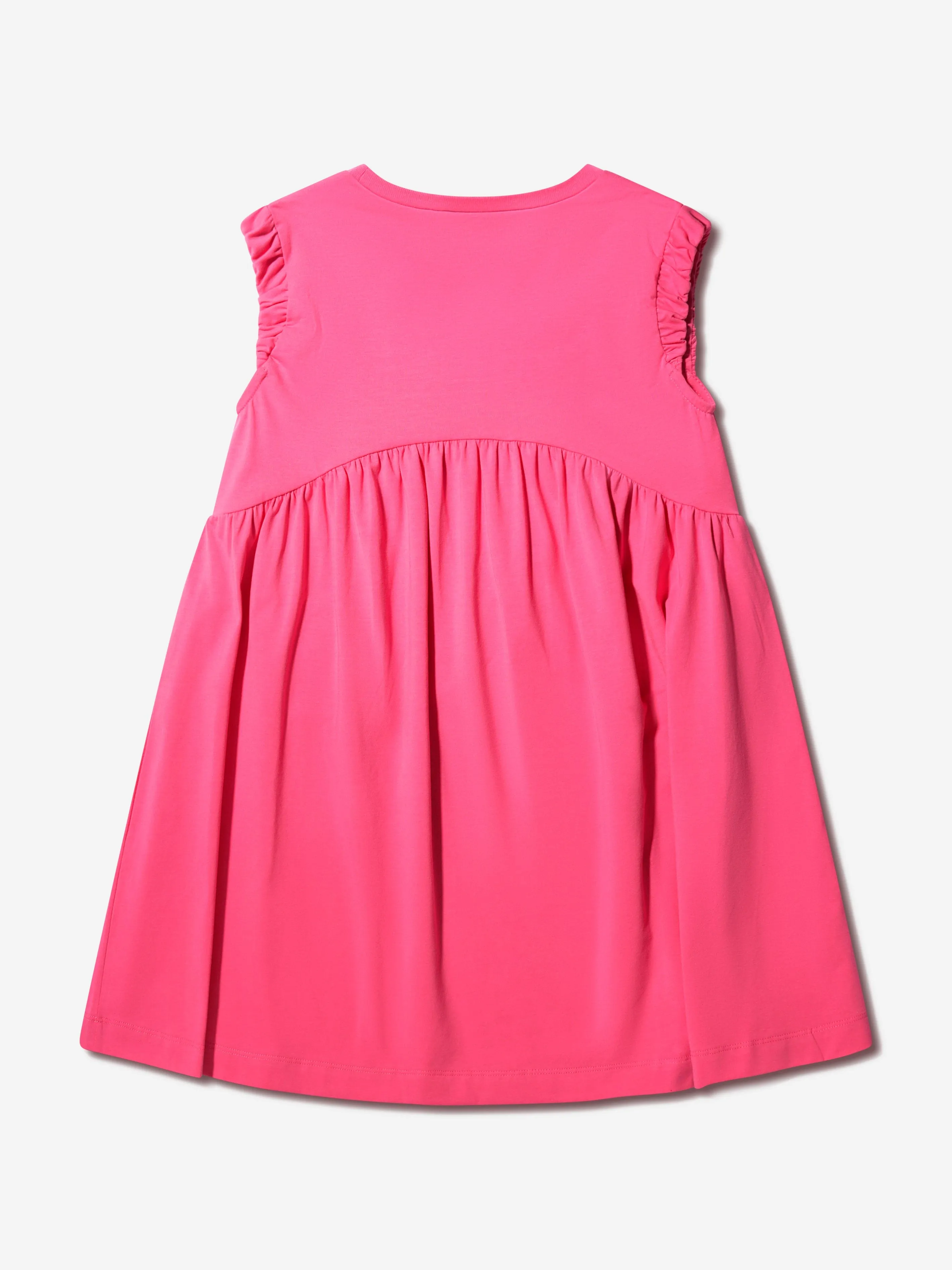 MARNI Girls Sleeveless Logo Dress in Pink