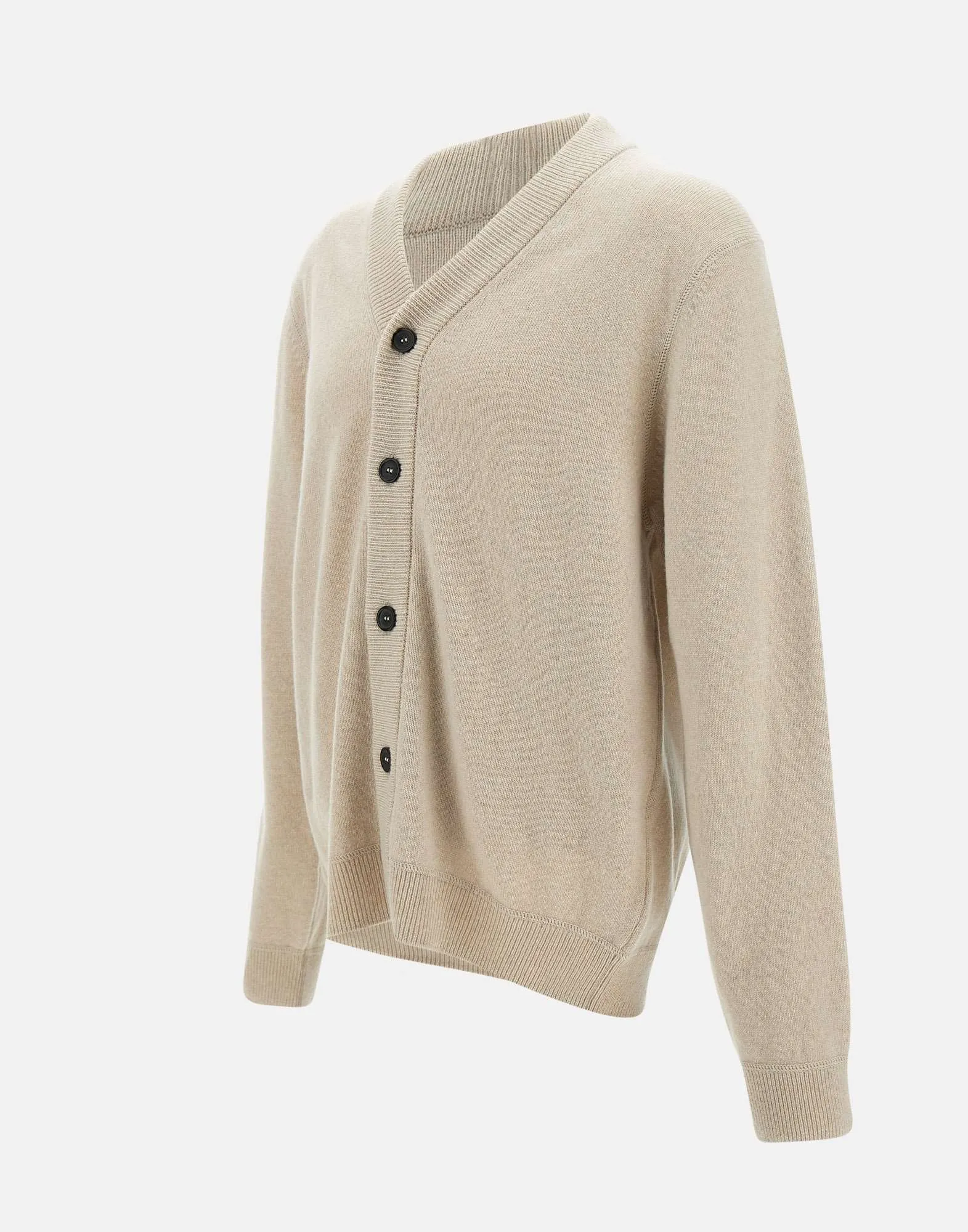 Merino Wool Cardigan with V-Neck