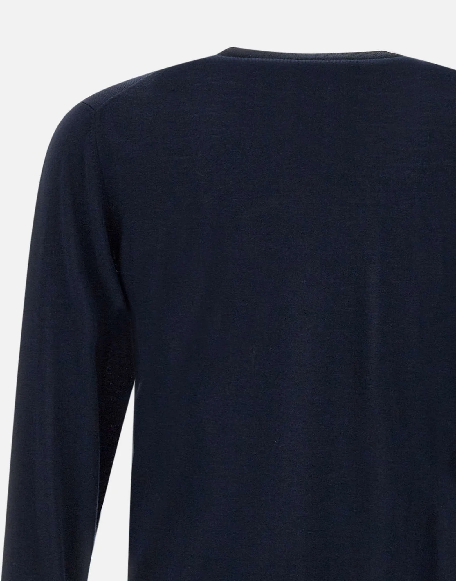 Navy Blue Merino Wool Pullover