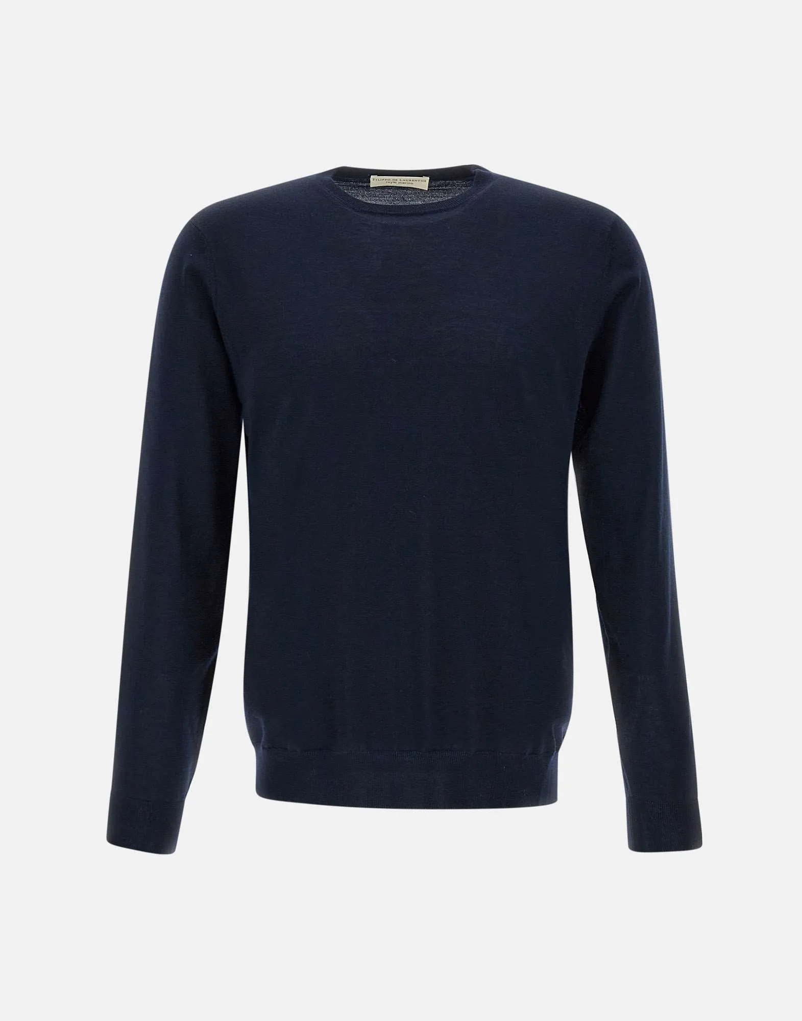 Navy Blue Merino Wool Pullover