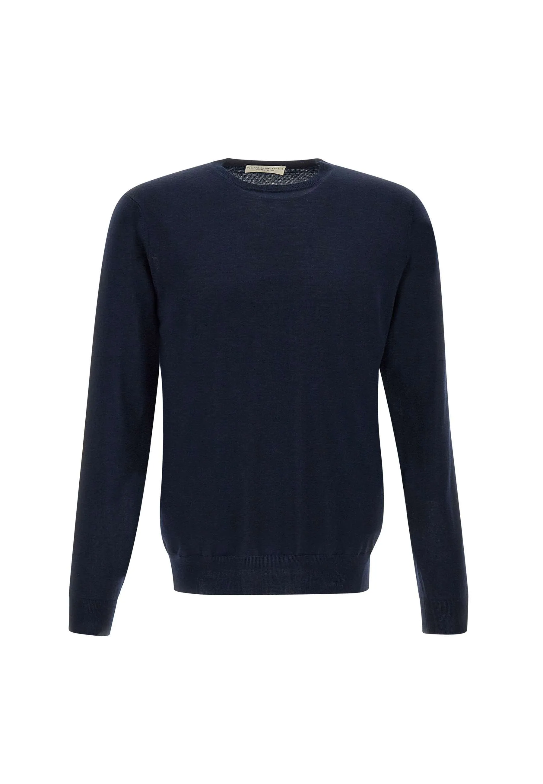 Navy Blue Merino Wool Pullover