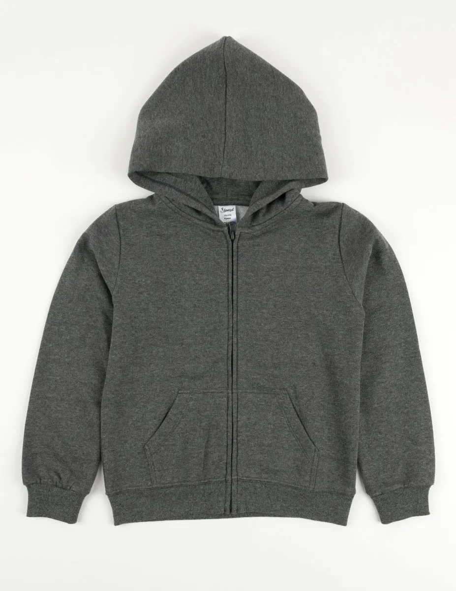 Neutral Solid Color Zip Hoodies