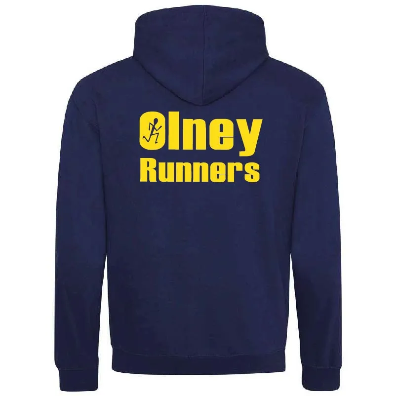 Olney Runners Contrast Hoodie - Ox. navy/sun yel.