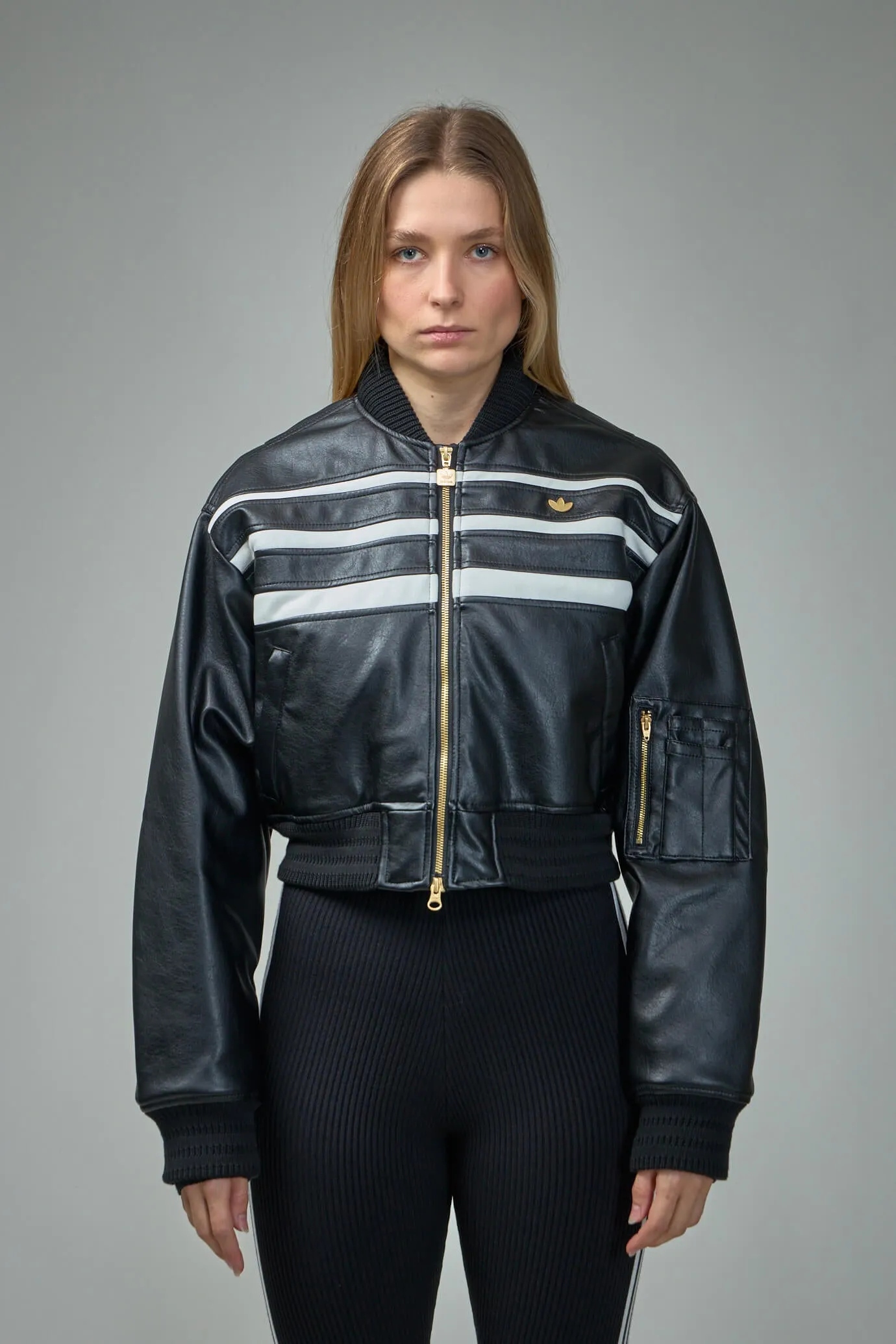 Pleather Bomber