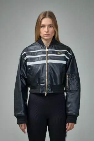 Pleather Bomber