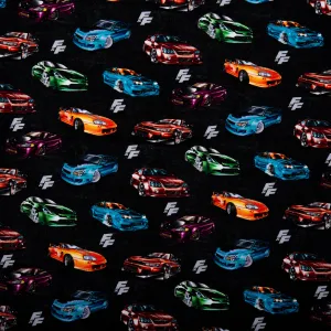 Printed Knit - FAST AND FURIOUS - Sport cars - Black