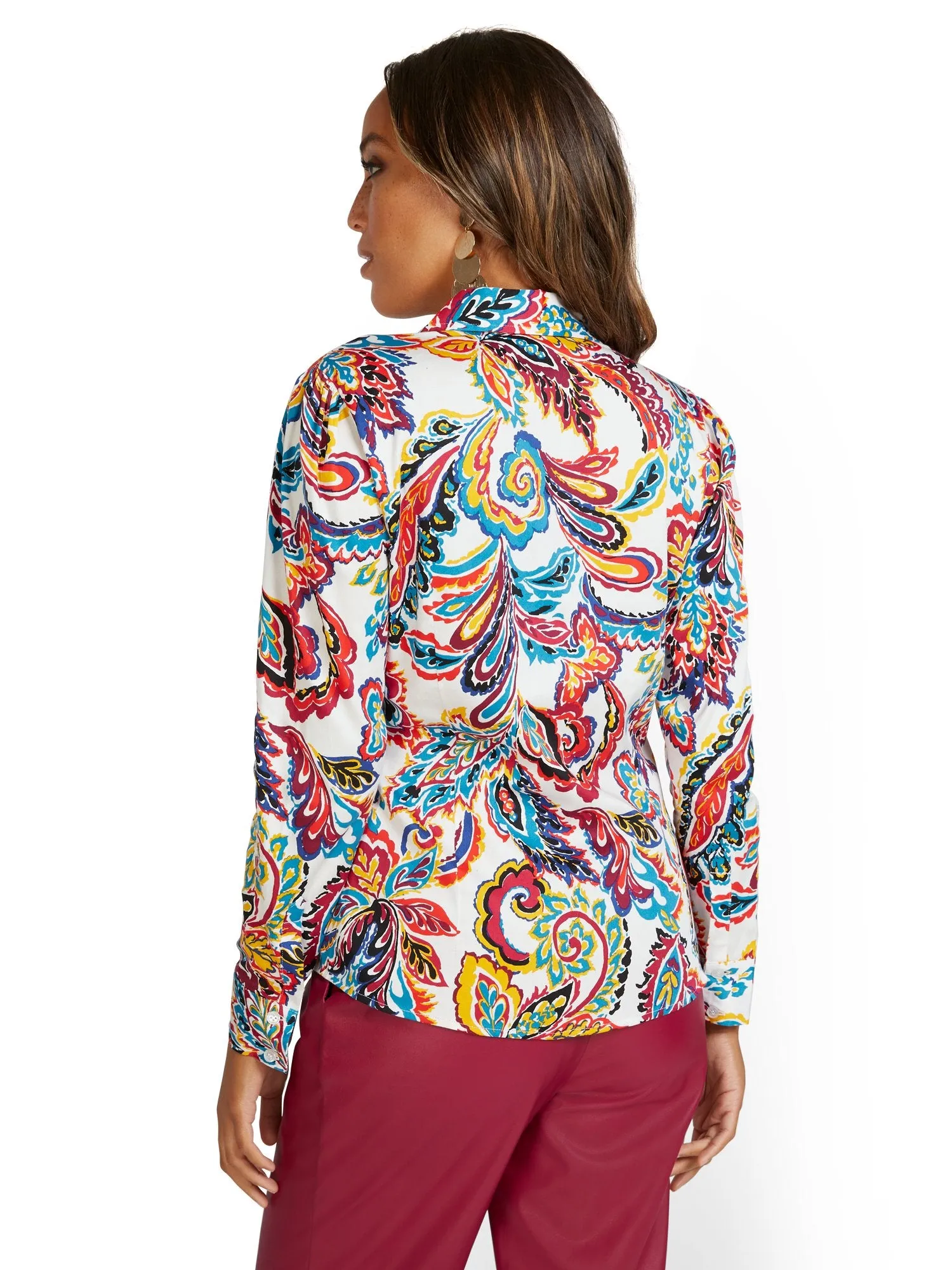 Puff-Sleeve Madison Shirt - Paisley