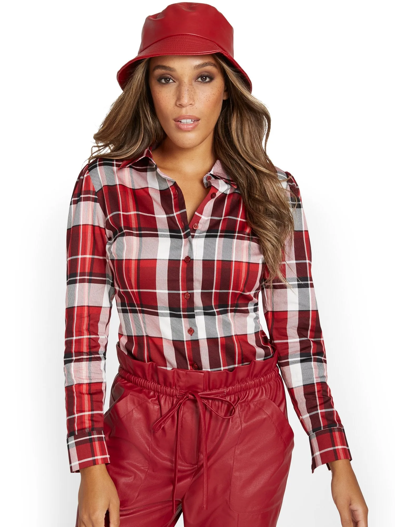 Puff-Sleeve Madison Shirt - Plaid