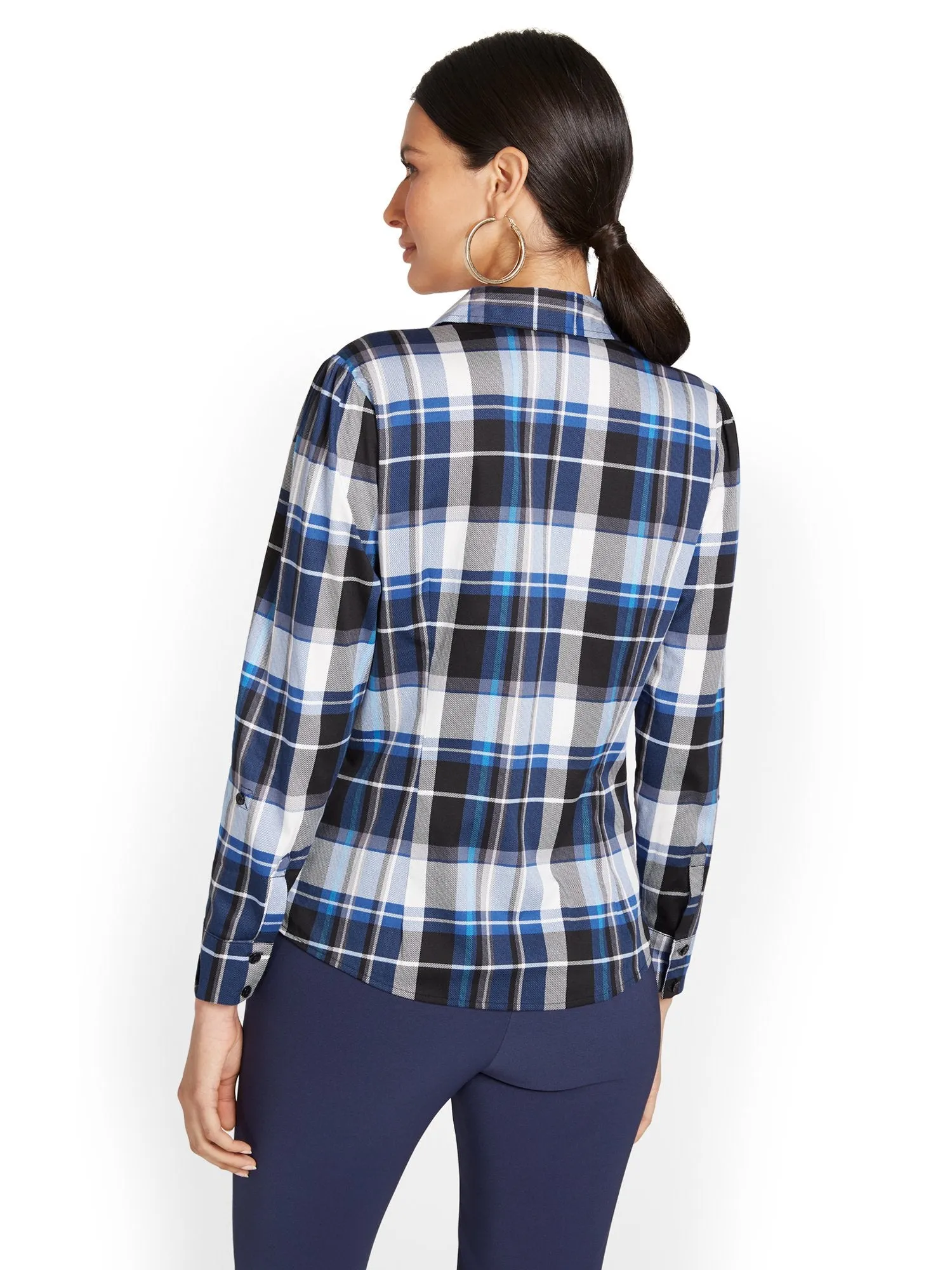 Puff-Sleeve Madison Shirt - Plaid