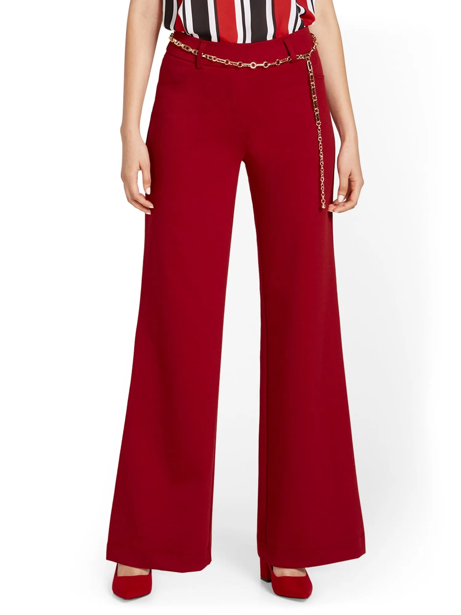 Pull-On Wide-Leg Ponte Pant - Superflex