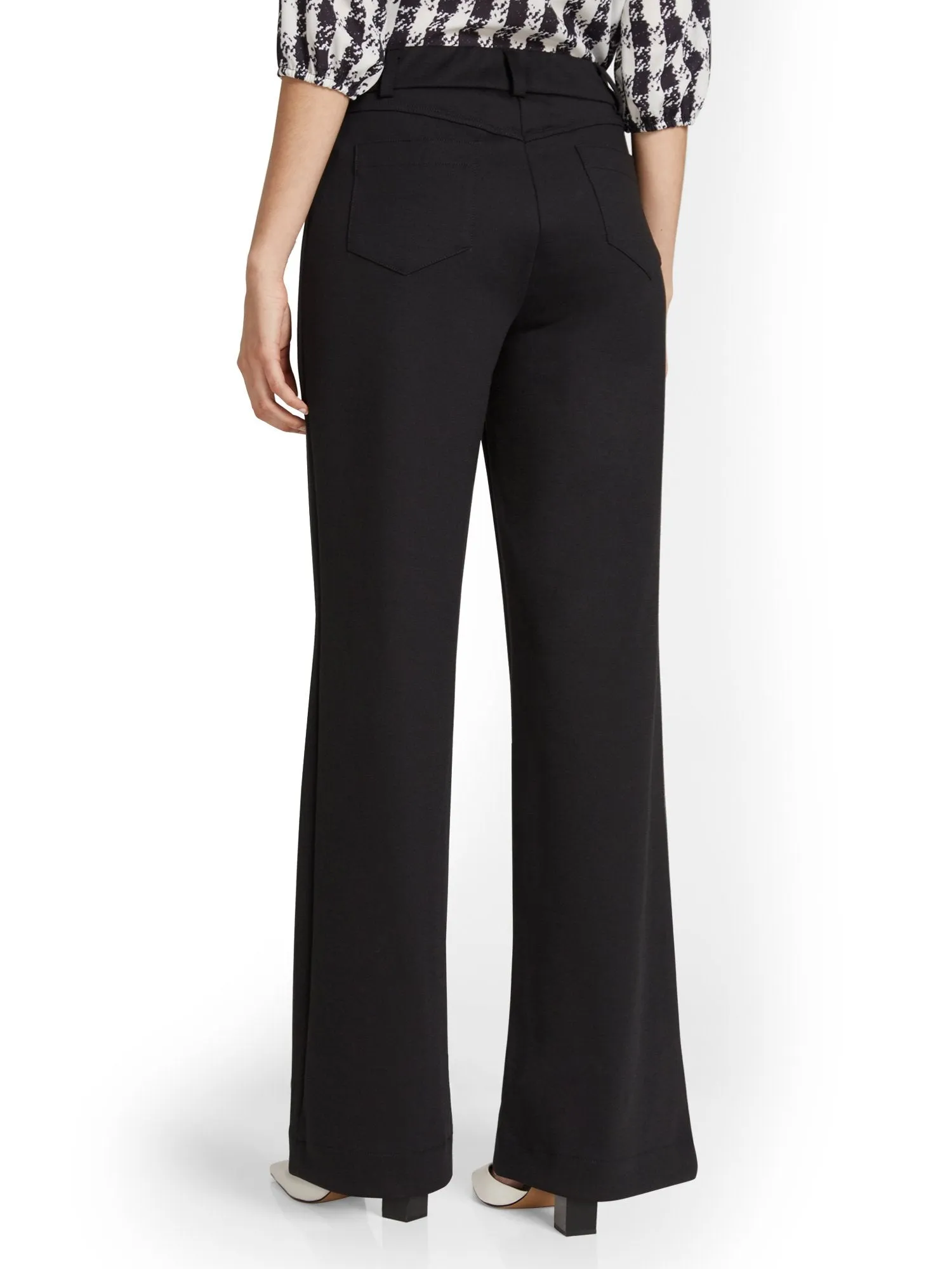 Pull-On Wide-Leg Ponte Pant - Superflex