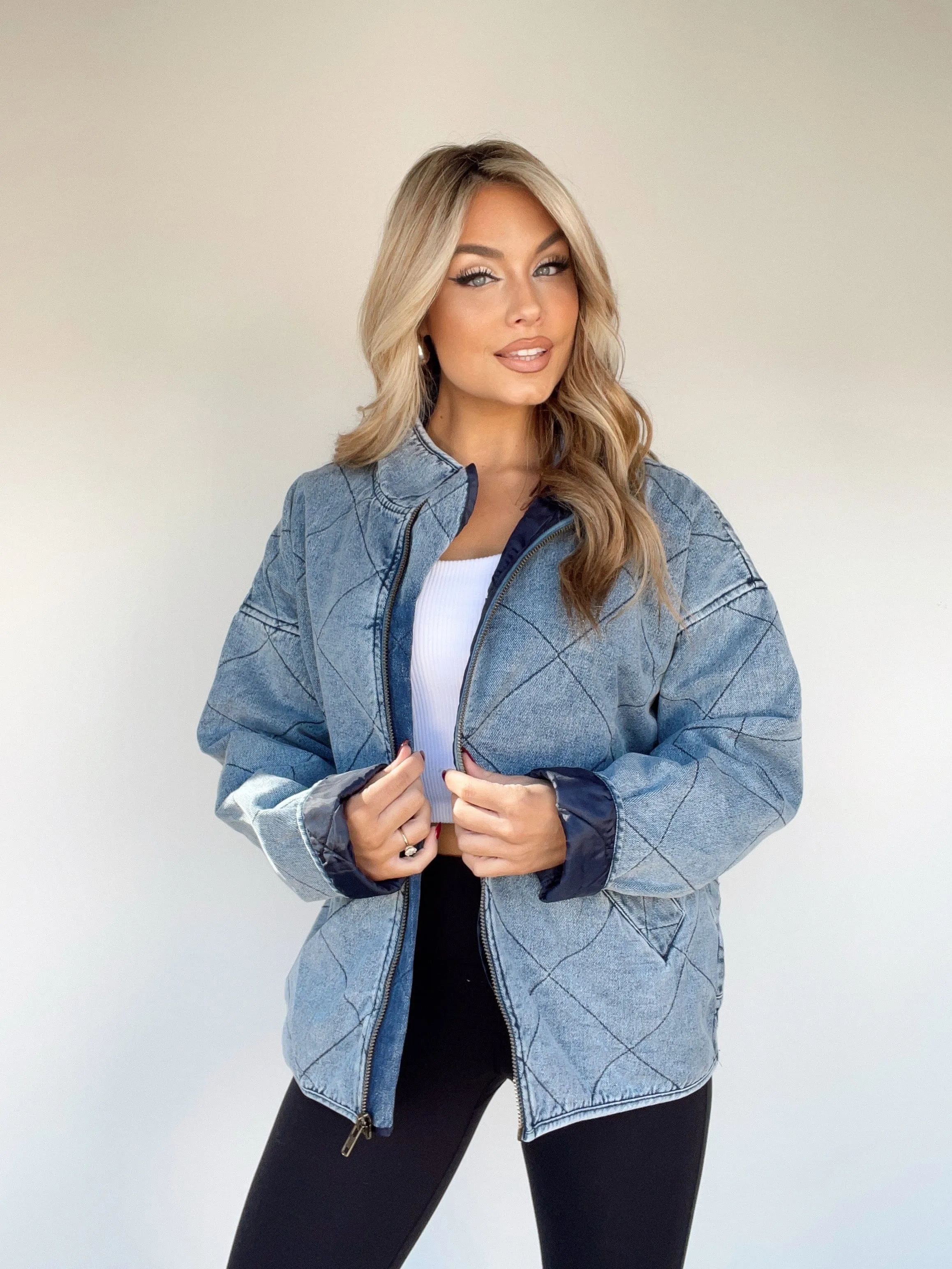 Quilted Denim Jacket