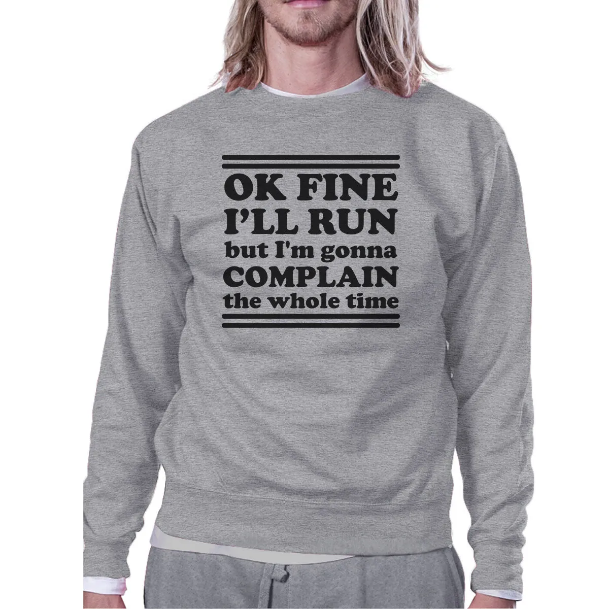 Run Complain Unisex Crewneck Sweatshirt Cute Gym Pullover